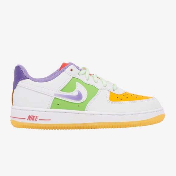 Nike Air Force 1 LE Preschool Size 12c White/Space Purple - Picture 1 of 6